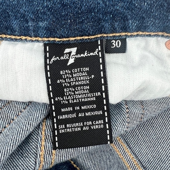 7 For All Mankind The Ankle Ombre Rough Hem Skinny Jeans Size 30 Women’s - Picture 4 of 6